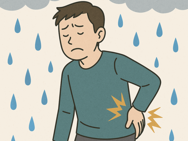 【梅雨の腰痛対策】気圧と湿度で悪化する原因を徹底解説！