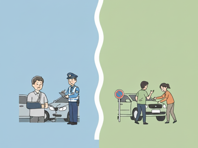 後から後悔しないために｜交通事故の人身・物損の違いと補償内容